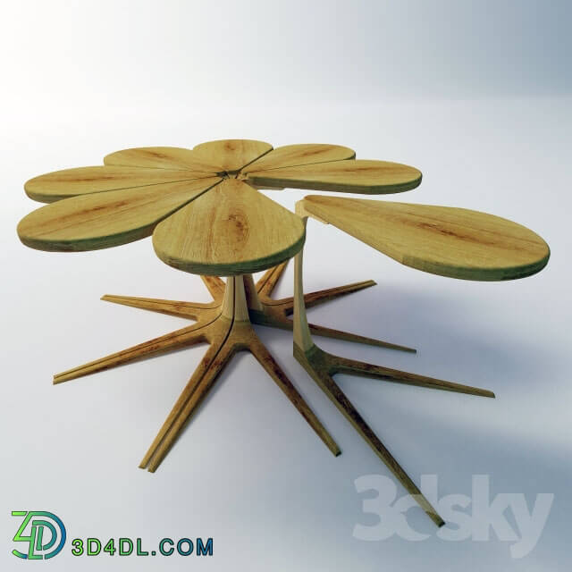 Table - Table Table in the form of a flower