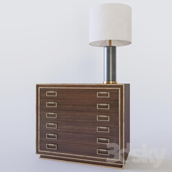 Sideboard _ Chest of drawer - Benedict Map Chest Cliff Table Lamp 