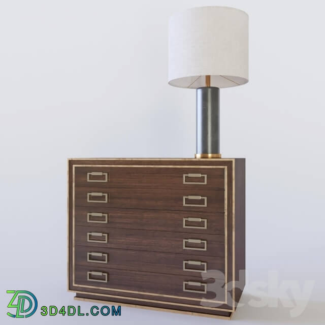 Sideboard _ Chest of drawer - Benedict Map Chest Cliff Table Lamp