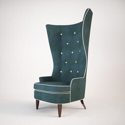 Arm chair - Lounge Chair - Gudinna Barrel Tall Wing Chair 