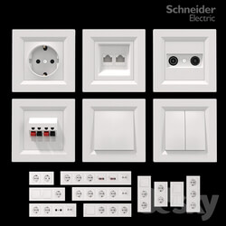 Miscellaneous - Sockets and switches Schneider Asfora White. 