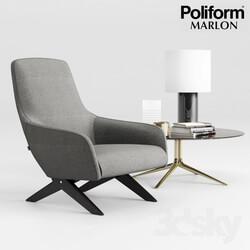 Arm chair - Poliform Marlon Armchair Set 