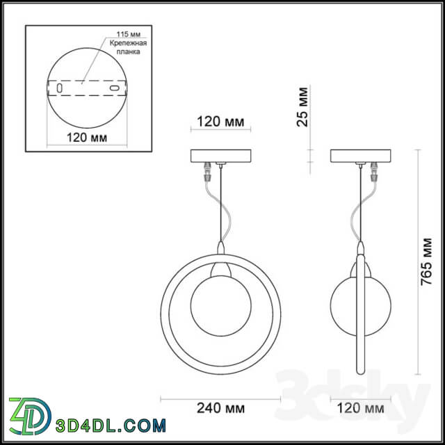 Ceiling light - Suspension ODEON LIGHT 3982_1 MAGNO