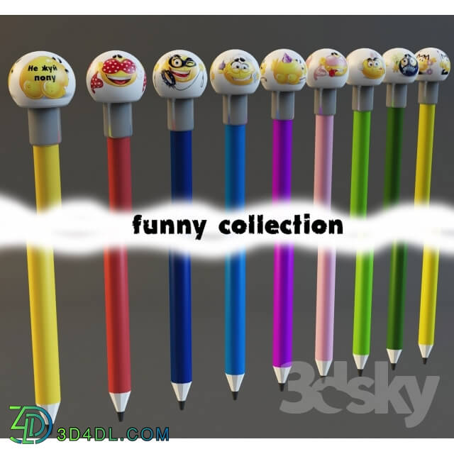 Miscellaneous - Collection of funny pencils