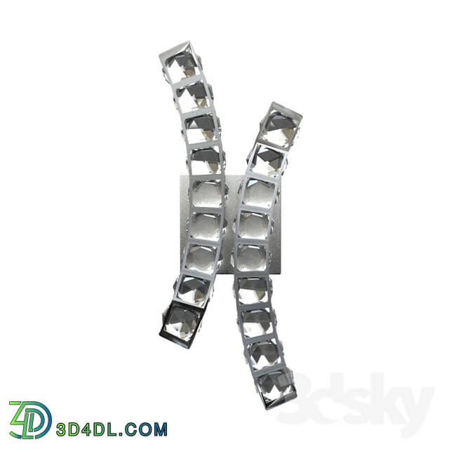 Wall light - 39004 LED sconces TONERIA_ L190_ H470_ A100_ 24x0_5W _LED__ steel_ chrome _ crystal