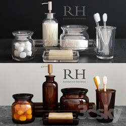 Bathroom accessories - RH _ PHARMACY ACCESSORIES AMBER GLASS 