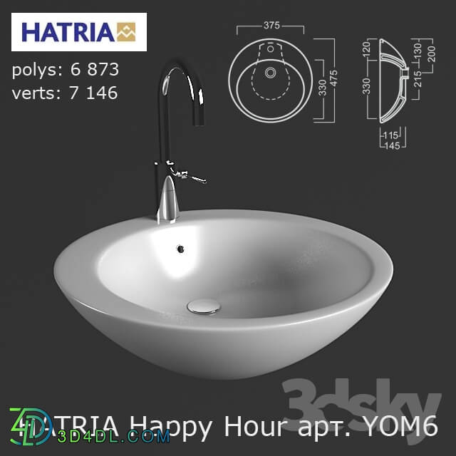 Wash basin - Sink Happy Hour _Happy AUA_ 02-00 Y0M6