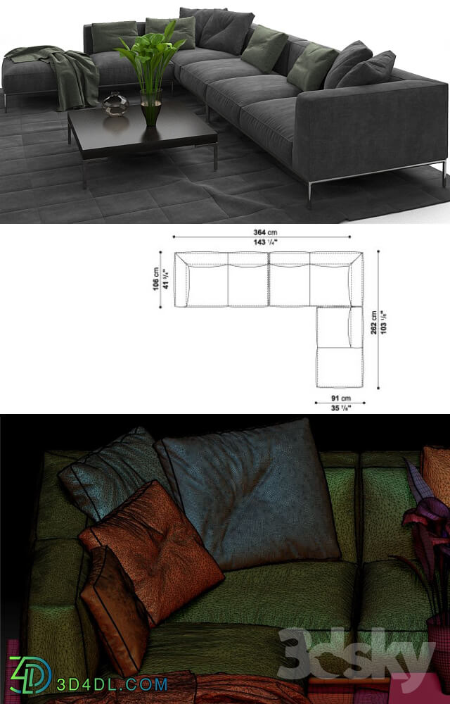 Sofa - FRANK SOFA by B _ B Italia