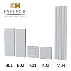 Decorative plaster - OM. Door frame. Evrowood. 