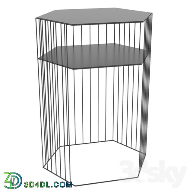 Table - Metal wire pedestal_ topim black La Redoute Interieurs