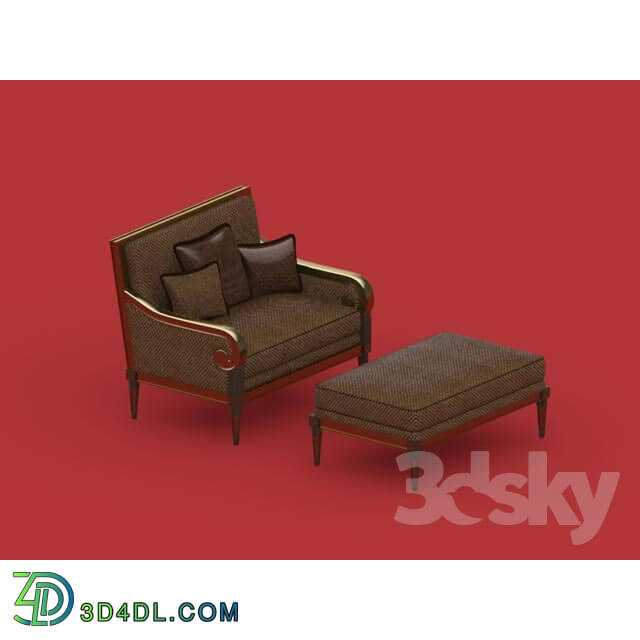 Chair - Chair and Ottoman