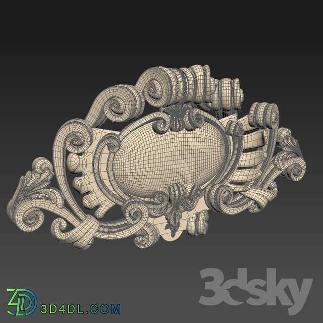 Decorative plaster - spiral decor