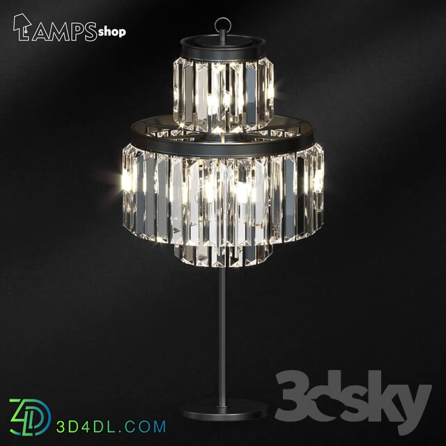 Floor lamp - Loft Crystal Short Floor Lamp 3 Circles