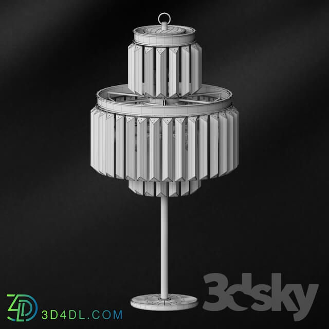 Floor lamp - Loft Crystal Short Floor Lamp 3 Circles