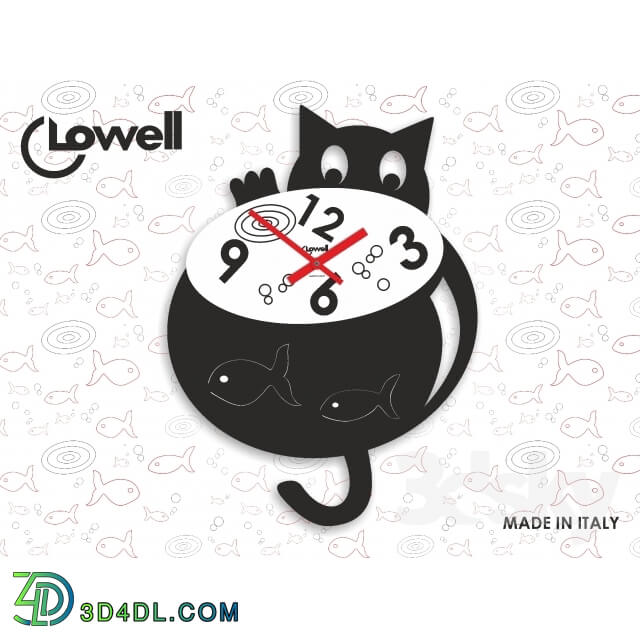 Other decorative objects - Kids wall clock Cat from Lowell