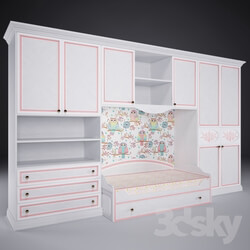 Miscellaneous - Baby bed with cupboards 
