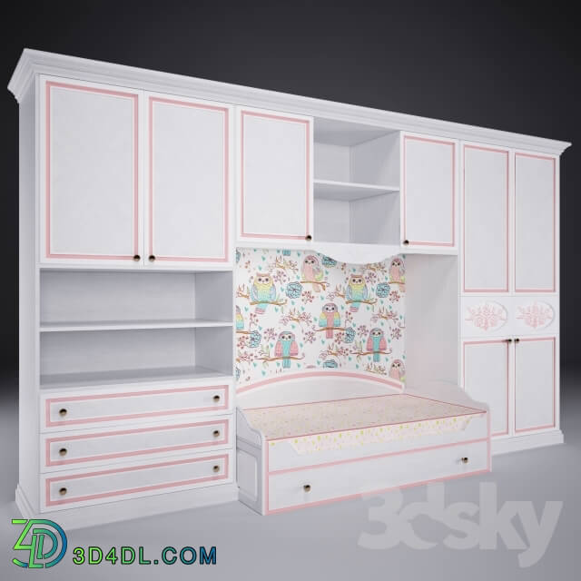 Miscellaneous - Baby bed with cupboards