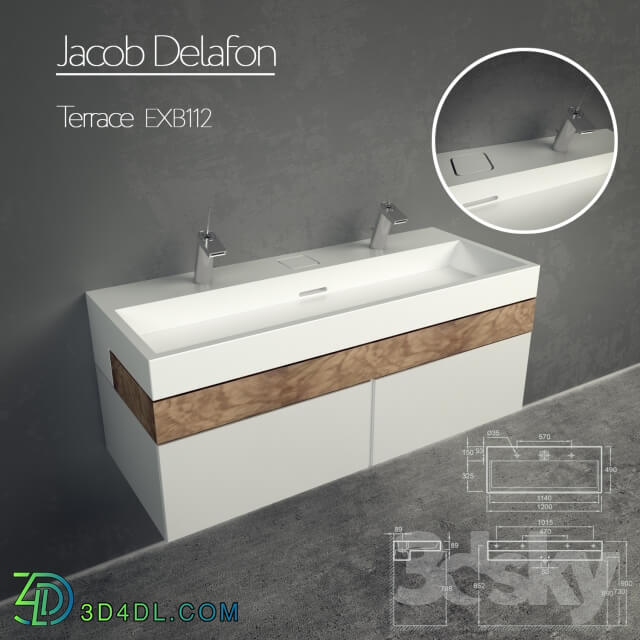 Bathroom furniture - Jacob Delafon Terrace EXB112