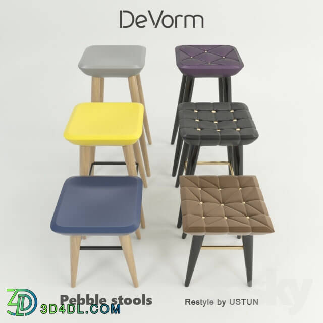 Chair - Pebble stools DeVorm _amp_ Pebble stools restyle version by Ustun