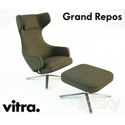 Arm chair - Vitra Grand Repos _ Ottoman 