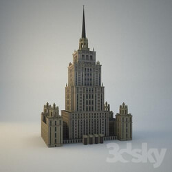 Building - Hotel Ukraine low poly 