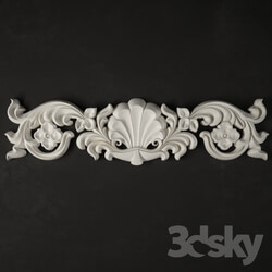 Decorative plaster - Stucco molding made of flowers and leaves 