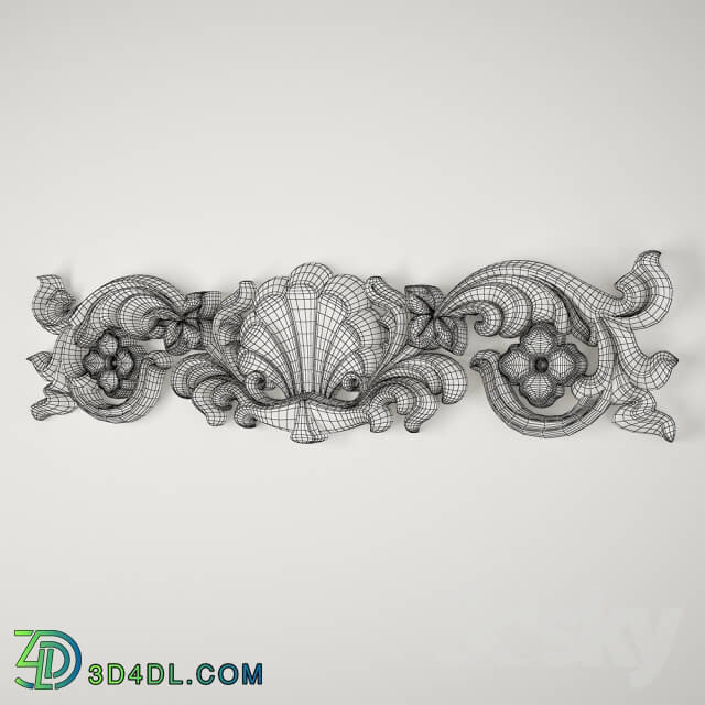 Decorative plaster - Stucco molding made of flowers and leaves