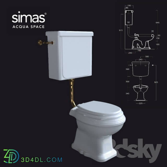 Toilet and Bidet - WC simas AR_801-AR_812 OM