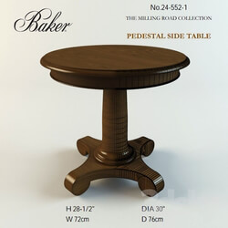 Table - Baker PEDESTAL SIDE TABLE 