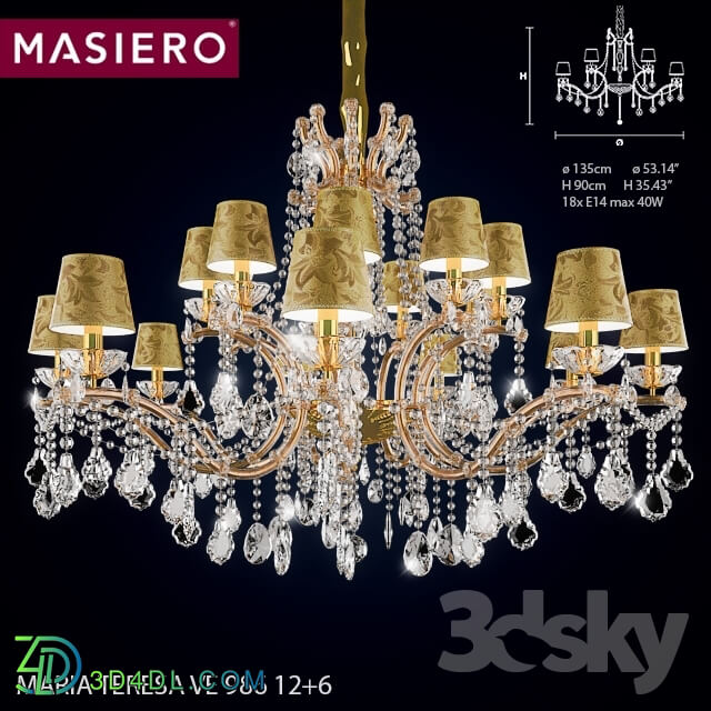 Ceiling light - Masiero ottocento ve 986 12 _ 6
