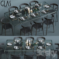 Table _ Chair - Glas Italia table set 