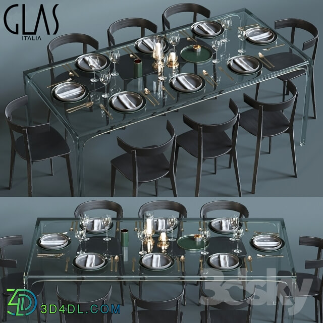 Table _ Chair - Glas Italia table set