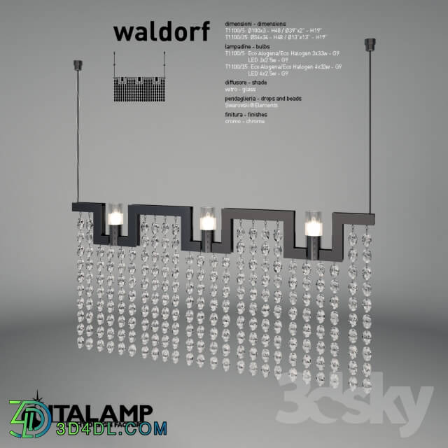 Ceiling light - italamp waldorf