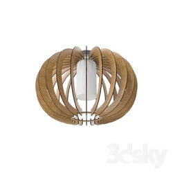 Ceiling light - 95597 Wall-ceiling lamp STELLATO 1_ 1X60W _E27__ steel _ matt _ nickel _ wood _ glass 