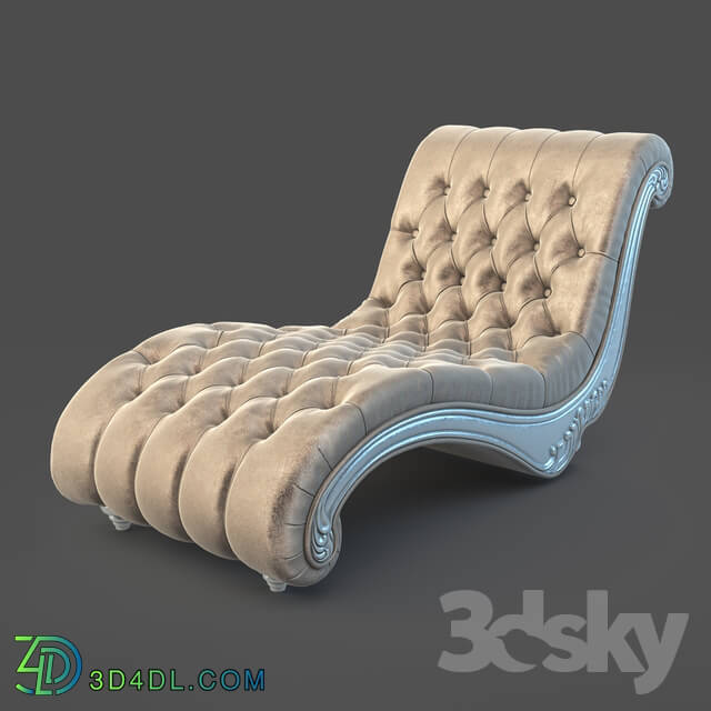 Other soft seating - OM Couch Fratelli Barri FLORENCE in beige velor fabric_ and silver leaf finish_ FB.LG.FL.114