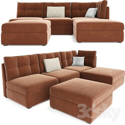 Sofa - Modern Long Sectional Sofa Set 