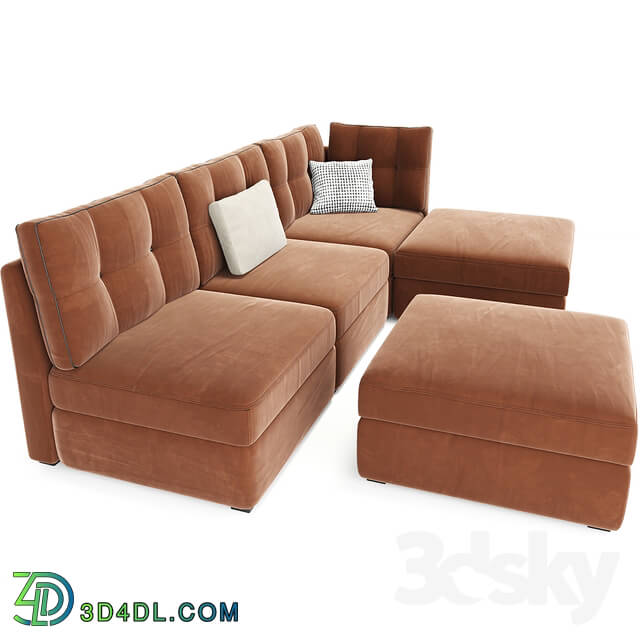 Sofa - Modern Long Sectional Sofa Set