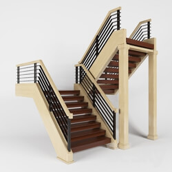 Staircase - Wooden stairs 