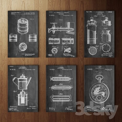 Frame - Patent Prints Set 