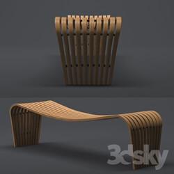 Other soft seating - Dusko-Lapcevic-from-Australia-Tribal-plywood-Bench 