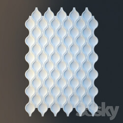 3D panel - Gypsum tile 3D- 