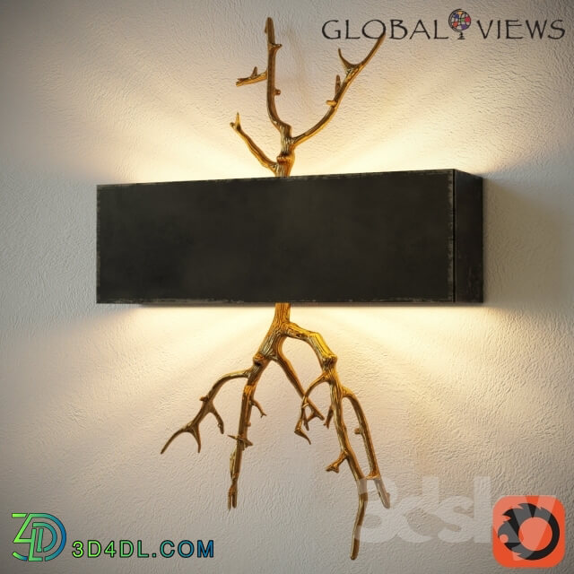 Wall light - Twig Electrified Wall Sconce-Brass