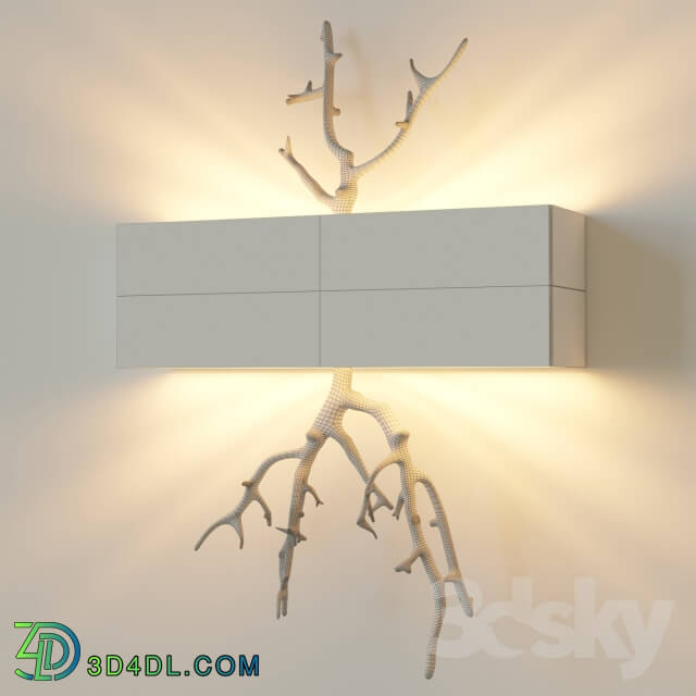 Wall light - Twig Electrified Wall Sconce-Brass