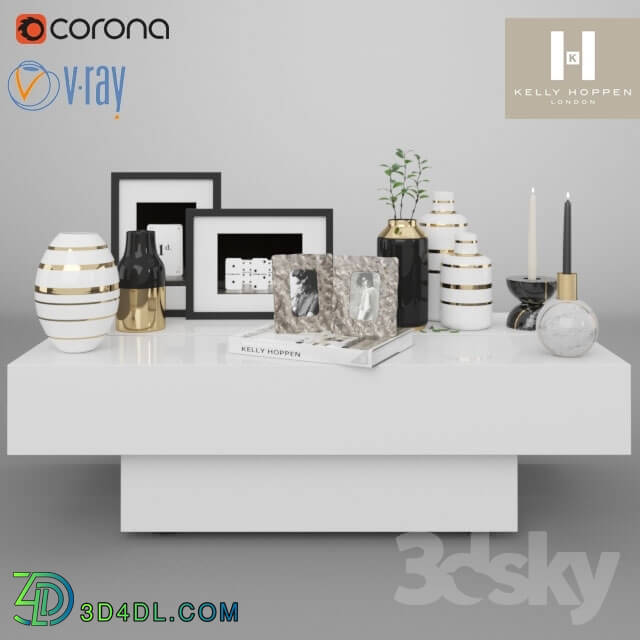 Decorative set - Kelly Hoppen Decor Set _ Hauri Peca _Corona _ Vray_