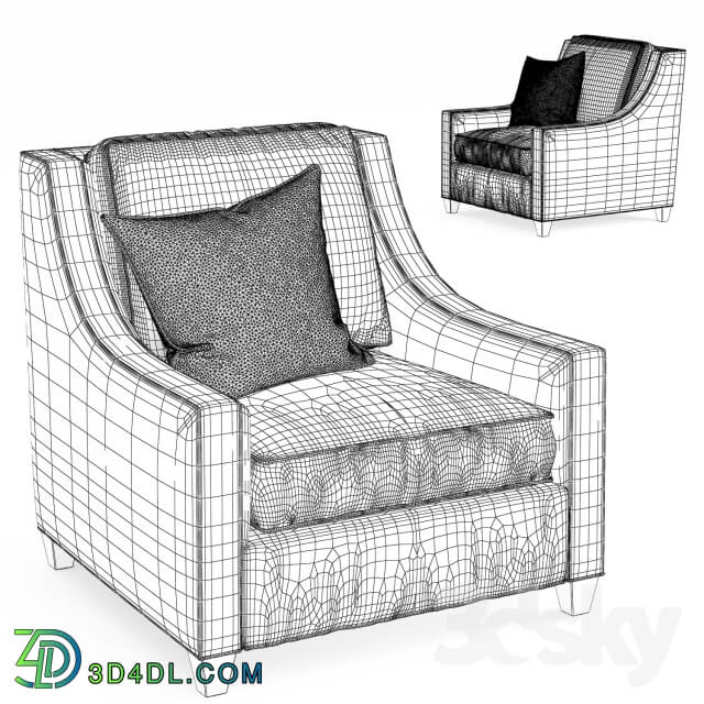 Arm chair - Malory Chair _Baker _Classics_Upholstery - 6604C_Berkley