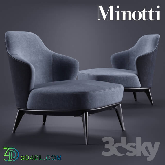 Arm chair - Minotti Leslie Senza