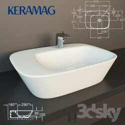 Wash basin - Keramag Silk 121650 