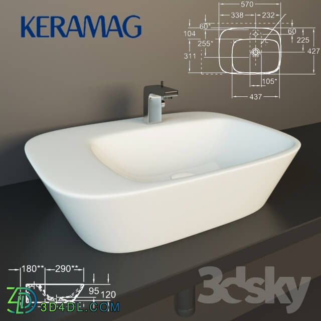 Wash basin - Keramag Silk 121650