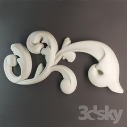 Decorative plaster - carved element 