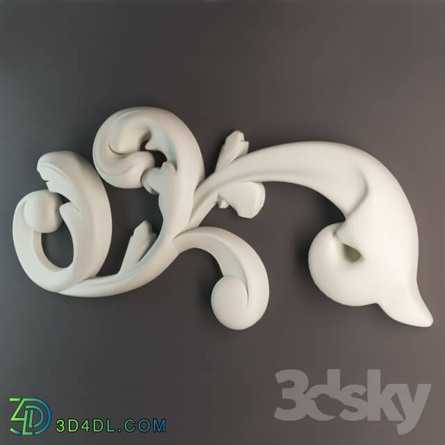 Decorative plaster - carved element